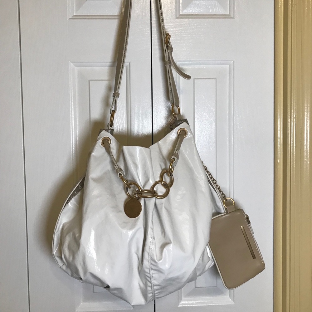 FIRM RARE Stella McCartney Very Large White Vegan Hobo Bag - Picture 2 of 15
